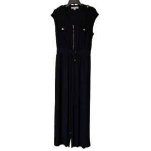 Emma & Michele Black Jumpsuit with Gold Details